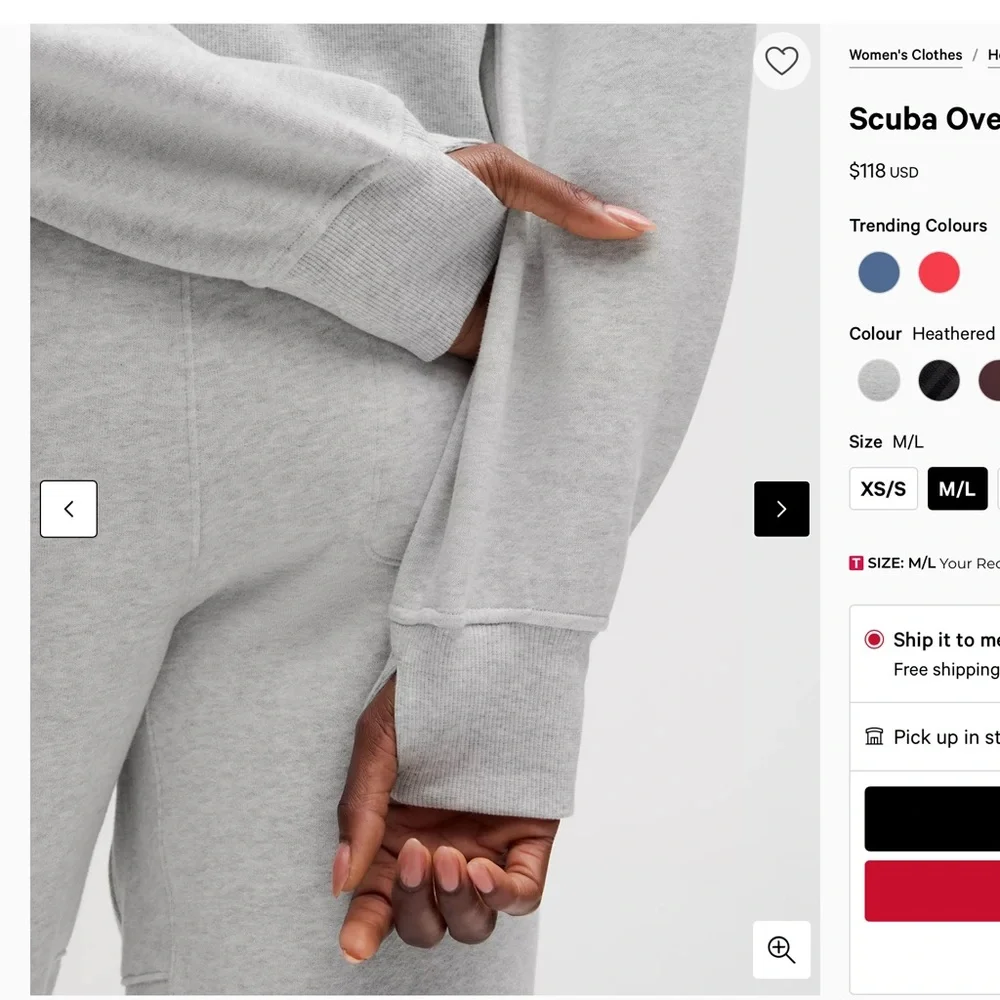 Lululemon Scuba Oversized Half-Zip Hoodie - Picture 6 of 8